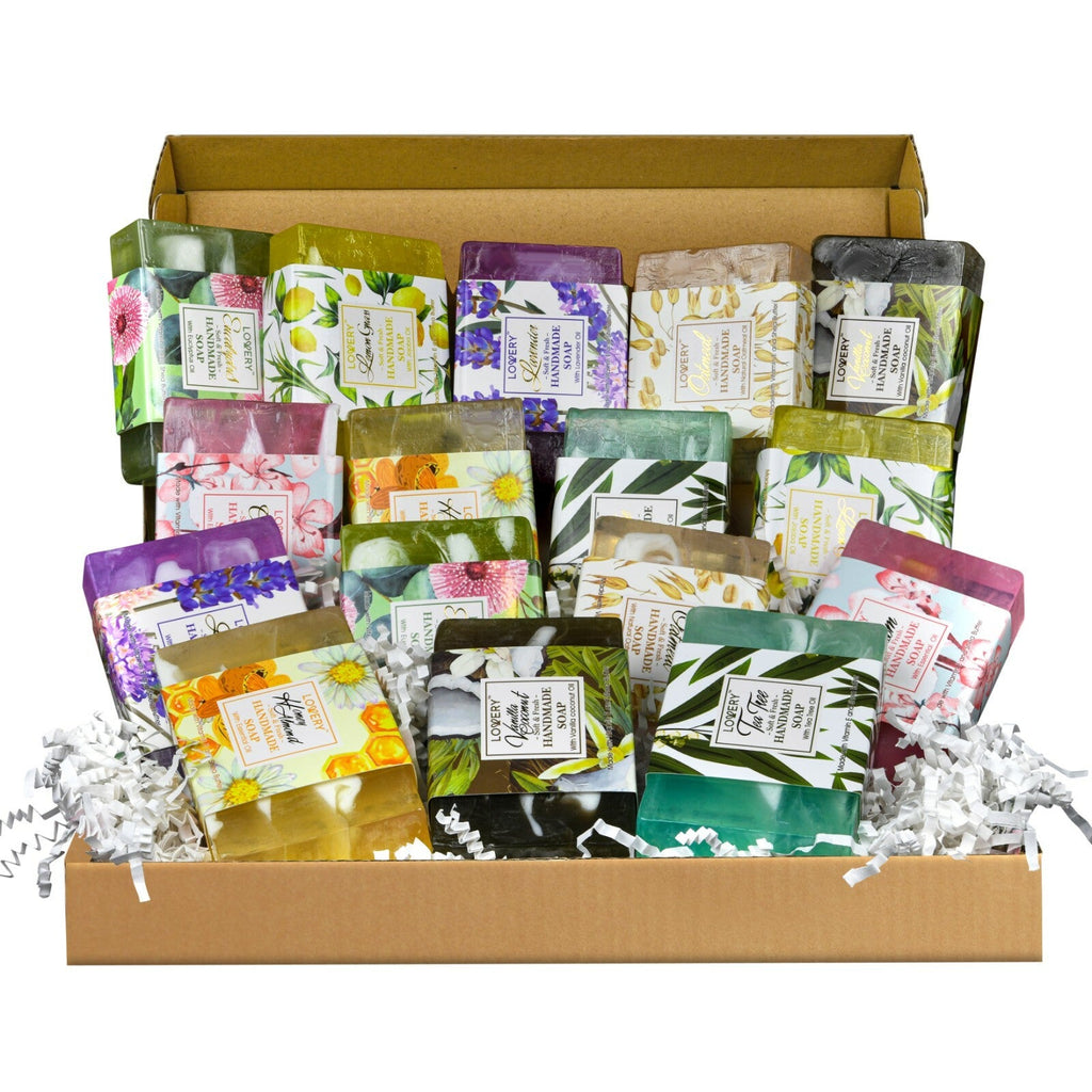 Handmade Soap Set - 8 Piece Variety Pack Luxury Bath Soap Gift Box